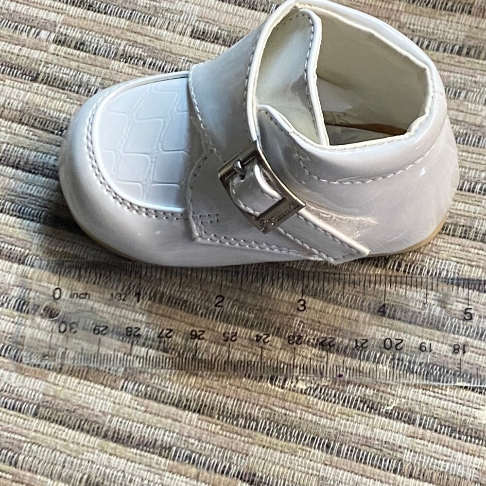 baby boy leather tuxedo white shoes size 2 - Picture 4 of 4